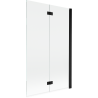 Mexen Mist shower screen 2-wing right 110 x 150 cm, transparent, black - 8A9-110-002-70-00-P