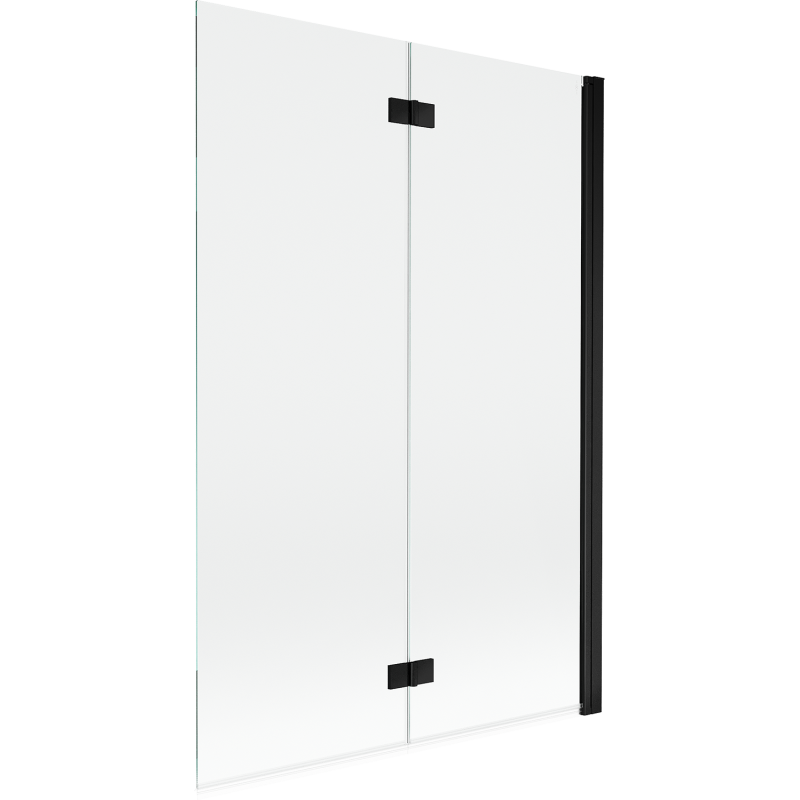Mexen Mist 2-wing Right Shower Partition 120 x 150 cm, Transparent, Black - 8A9-120-002-70-00-P