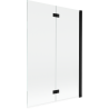 Mexen Mist 2-wing Right Shower Partition 120 x 150 cm, Transparent, Black - 8A9-120-002-70-00-P