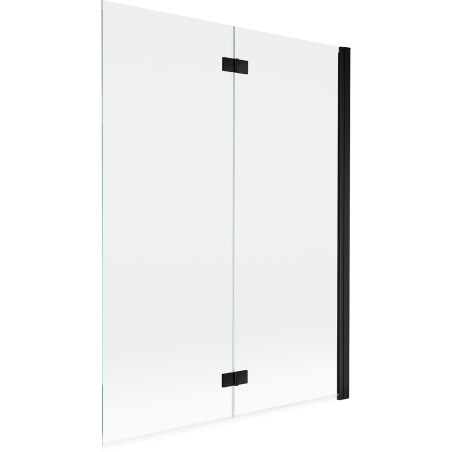 Mexen Mist 2-wing Right Shower Screen 130 x 150 cm, Transparent, Black - 8A9-130-002-70-00-P
