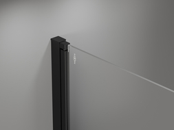 Mexen Mist 2-panel right folding shower screen 140 x 150 cm, transparent, black - 8A9-140-002-70-00-P