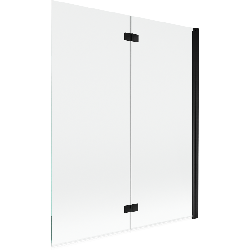 Mexen Mist 2-panel right folding shower screen 140 x 150 cm, transparent, black - 8A9-140-002-70-00-P