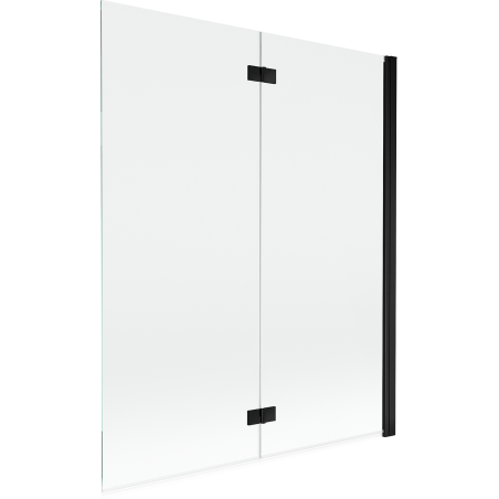 Mexen Mist 2-panel right folding shower screen 140 x 150 cm, transparent, black - 8A9-140-002-70-00-P