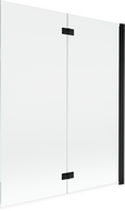 Mexen Mist shower screen 2-panel right 140 x 150 cm, transparent, black - 8A9-140-002-70-00-P