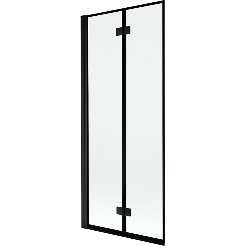 Mexen Mist 2-panel Left Shower Screen 80 x 150 cm, Black Frame, Black - 8A9-080-002-70-70-L