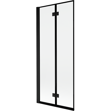Mexen Mist 2-panel Left Shower Screen 80 x 150 cm, Black Frame, Black - 8A9-080-002-70-70-L