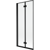 Mexen Mist 2-panel Left Shower Screen 80 x 150 cm, Black Frame, Black - 8A9-080-002-70-70-L