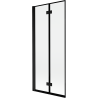 Mexen Mist 2-wing left shower screen 80 x 150 cm, black frame, black - 8A9-080-002-70-70-L