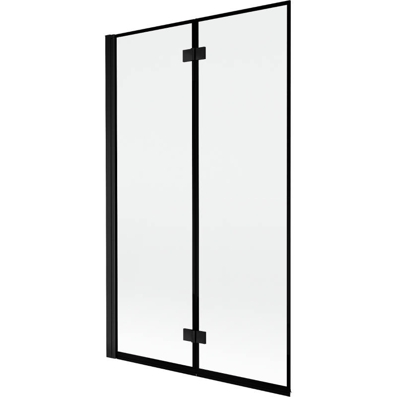 Mexen Mist 2-panel left shower screen 110 x 150 cm, black frame, black - 8A9-110-002-70-70-L