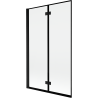 Mexen Mist 2-panel left shower screen 110 x 150 cm, black frame, black - 8A9-110-002-70-70-L