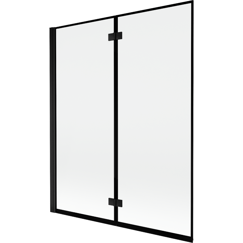 Mexen Mist 2-Panel Left Shower Screen 140 x 150 cm, Black Frame, Black - 8A9-140-002-70-70-L