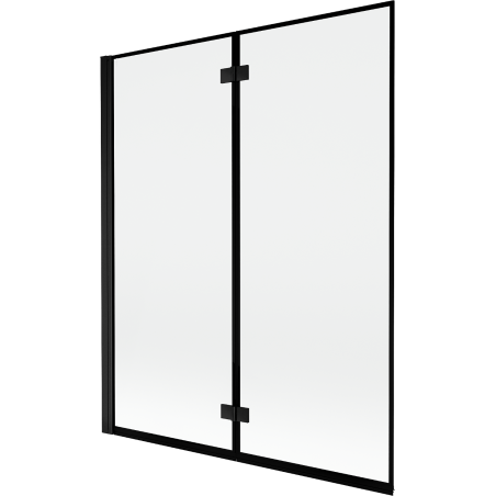 Mexen Mist 2-Panel Left Shower Screen 140 x 150 cm, Black Frame, Black - 8A9-140-002-70-70-L