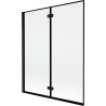 Mexen Mist 2-Panel Left Shower Screen 140 x 150 cm, Black Frame, Black - 8A9-140-002-70-70-L