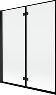 Mexen Mist 2-Panel Left Shower Screen 140 x 150 cm, Black Frame, Black - 8A9-140-002-70-70-L