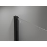 Mexen Mist 2-panel right bath screen 80 x 150 cm, black frame, black - 8A9-080-002-70-70-P