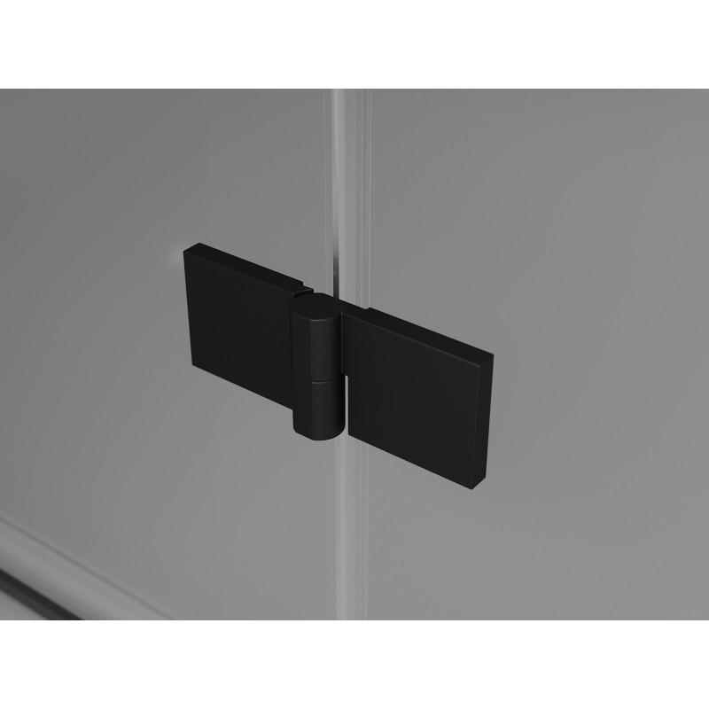 Mexen Mist 2-panel right bath screen 80 x 150 cm, black frame, black - 8A9-080-002-70-70-P