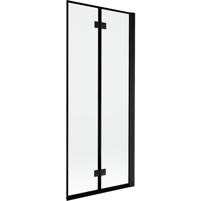 Mexen Mist 2-panel right bath screen 80 x 150 cm, black frame, black - 8A9-080-002-70-70-P