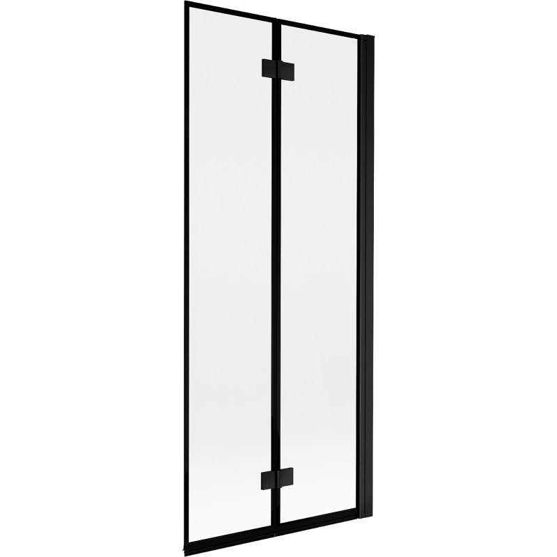Mexen Mist 2-wing Shower Screen Right 80 x 150 cm, Black Frame, Black - 8A9-080-002-70-70-P
