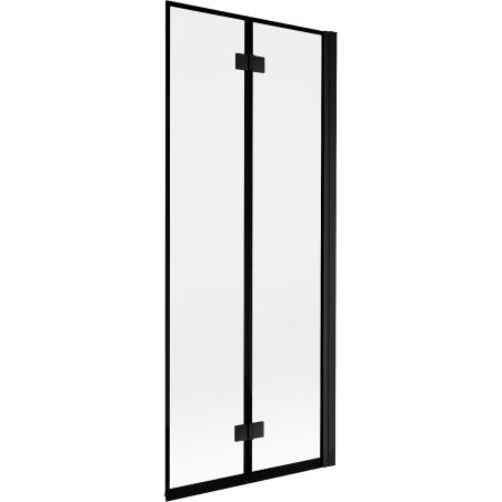 Mexen Mist 2-panel right bath screen 80 x 150 cm, black frame, black - 8A9-080-002-70-70-P