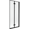 Mexen Mist 2-panel right bath screen 80 x 150 cm, black frame, black - 8A9-080-002-70-70-P