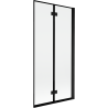 Mexen Mist 2-panel shower screen right 90 x 150 cm, black frame, black - 8A9-090-002-70-70-P
