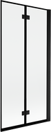 Mexen Mist 2-wing shower screen right 90 x 150 cm, black frame, black - 8A9-090-002-70-70-P