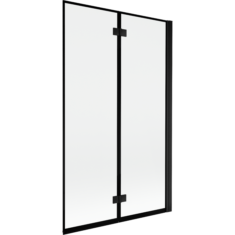 Mexen Mist 2-panel shower screen right 110 x 150 cm, black frame, black - 8A9-110-002-70-70-P