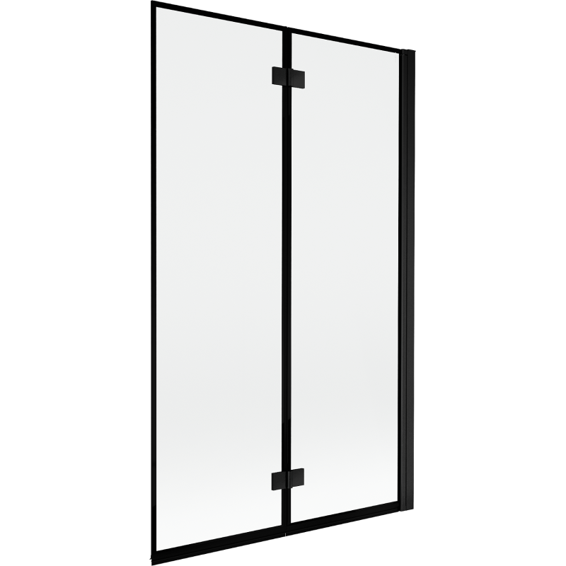 Mexen Mist shower screen 2-wing right 110 x 150 cm, black frame, black - 8A9-110-002-70-70-P