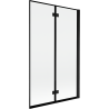 Mexen Mist shower screen 2-wing right 110 x 150 cm, black frame, black - 8A9-110-002-70-70-P