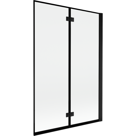 Mexen Mist 2-wing shower screen right 120 x 150 cm, black frame, black - 8A9-120-002-70-70-P