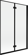 Mexen Mist 2-wing shower screen right 120 x 150 cm, black frame, black - 8A9-120-002-70-70-P