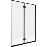 Mexen Mist 2-panel shower screen right 130 x 150 cm, black frame, black - 8A9-130-002-70-70-P