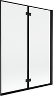 Mexen Mist 2-panel shower screen right 130 x 150 cm, black frame, black - 8A9-130-002-70-70-P