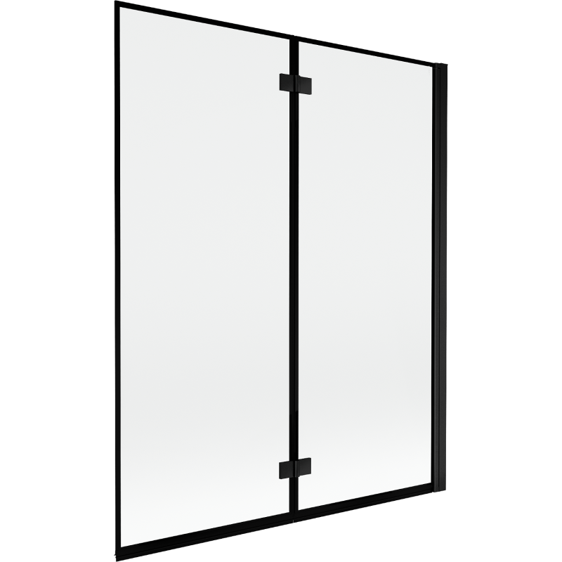 Mexen Mist shower screen 2-wing right 140 x 150 cm, black frame, black - 8A9-140-002-70-70-P
