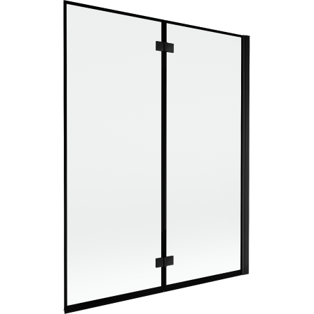 Mexen Mist shower screen 2-wing right 140 x 150 cm, black frame, black - 8A9-140-002-70-70-P