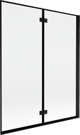 Mexen Mist 2-panel shower screen right 140 x 150 cm, black frame, black - 8A9-140-002-70-70-P