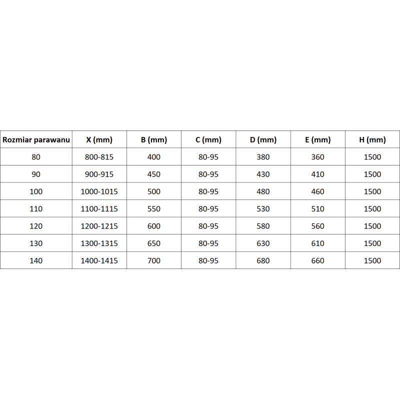 Mexen Mist 2-panel left shower screen 80 x 150 cm, black grid, black - 8A9-080-002-70-77-L