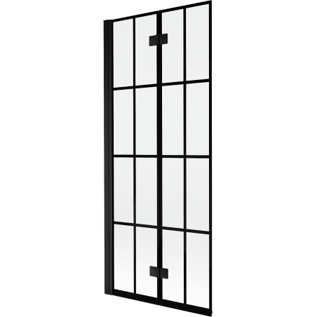 Mexen Mist shower screen 2-wing left 80 x 150 cm, black grid, black - 8A9-080-002-70-77-L