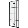 Mexen Mist 2-panel left shower screen 80 x 150 cm, black grid, black - 8A9-080-002-70-77-L