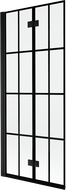 Mexen Mist shower screen 2-wing left 80 x 150 cm, black grid, black - 8A9-080-002-70-77-L