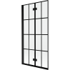 Mexen Mist 2-panel left shower screen 90 x 150 cm, black grid, black - 8A9-090-002-70-77-L