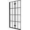Mexen Mist 2-wing left shower screen 90 x 150 cm, black grid, black - 8A9-090-002-70-77-L