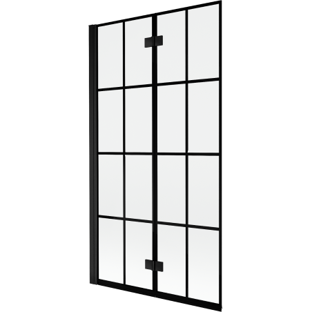 Mexen Mist shower screen 2-wing left 100 x 150 cm, black grid, black - 8A9-100-002-70-77-L