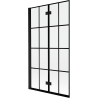 Mexen Mist 2-panel shower screen left 100 x 150 cm, black grid, black - 8A9-100-002-70-77-L
