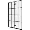 Mexen Mist 2-wing left shower screen 110 x 150 cm, black grid, black - 8A9-110-002-70-77-L