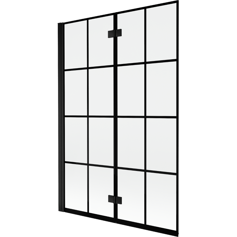 Mexen Mist shower screen 2-wing left 120 x 150 cm, black grid, black - 8A9-120-002-70-77-L