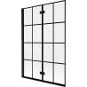 Mexen Mist 2-wing left shower screen 120 x 150 cm, black grid, black - 8A9-120-002-70-77-L