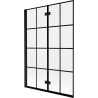 Mexen Mist shower screen 2-wing left 120 x 150 cm, black grid, black - 8A9-120-002-70-77-L