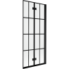 Mexen Mist 2-Panel Right Shower Screen 80 x 150 cm, Black Grid, Black - 8A9-080-002-70-77-P