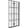 Mexen Mist 2-panel right shower screen 90 x 150 cm, black grid, black - 8A9-090-002-70-77-P